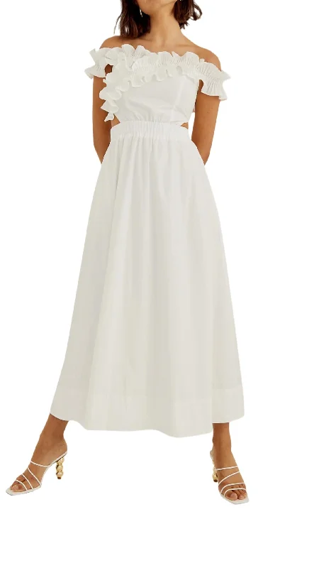 Pastel Styles Rapture Midi Dress In White