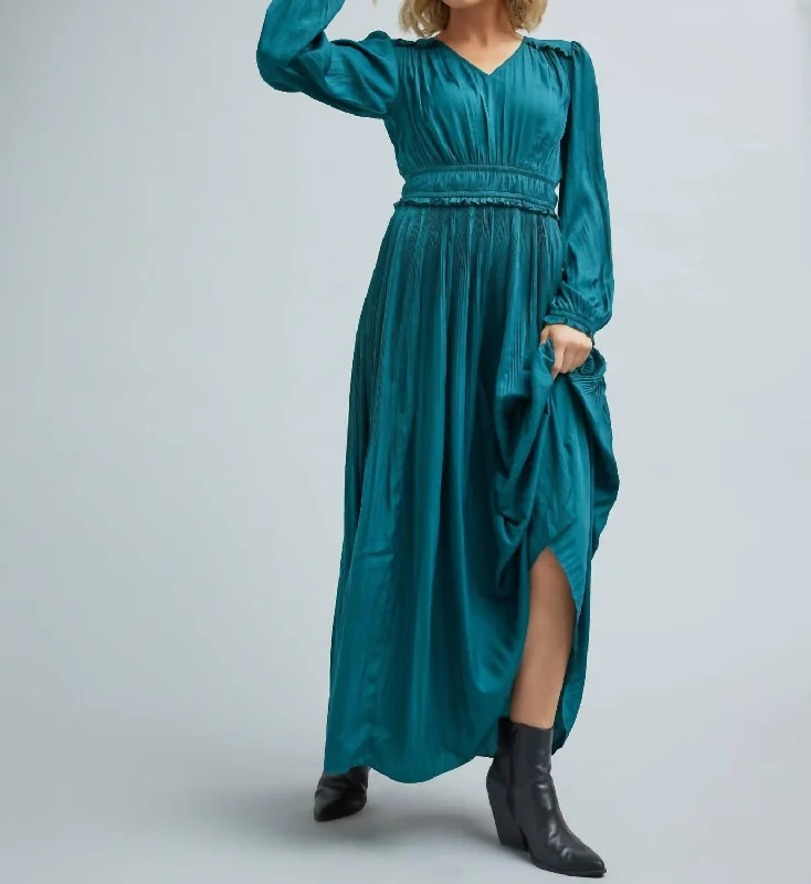 Fashion Forward Grace Maxi Dress In Deep Teal