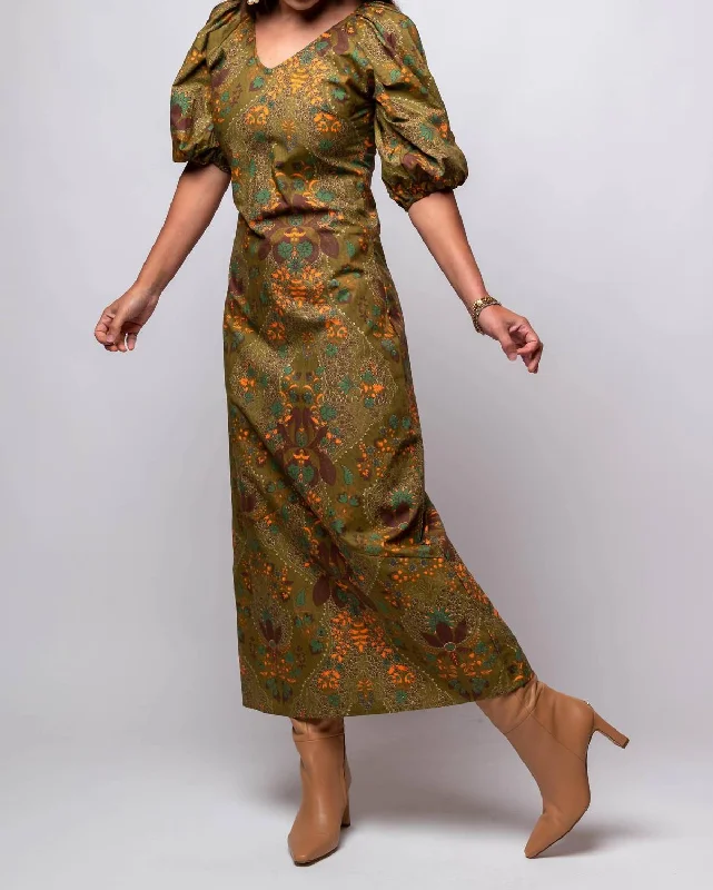 Evening Elegance Allie Maxi Dress In Hunter Green