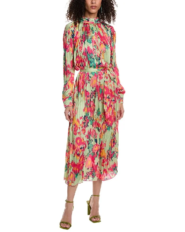 Mother'S Day Special Beulah Accordion Pleated Midi Dress