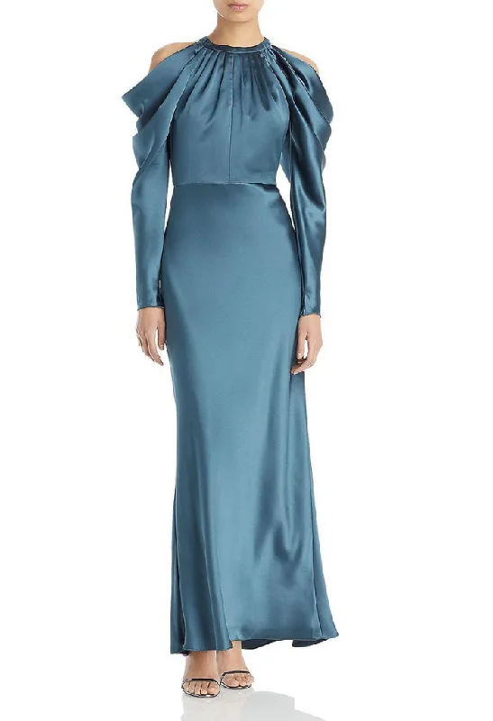 Score Big On Glamorous Red - Carpet Styles 2 - amsale blue satin cold shoulder gown