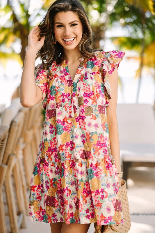 Discounts On Casual Weekend Styles All You Need Fuchsia Pink Floral Dress