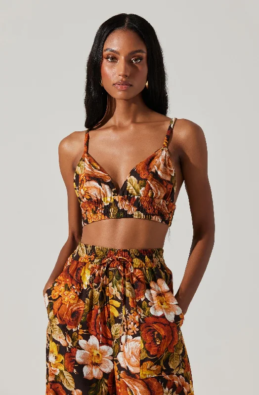 Save On Inspired Styles Tevy Floral Crop Top