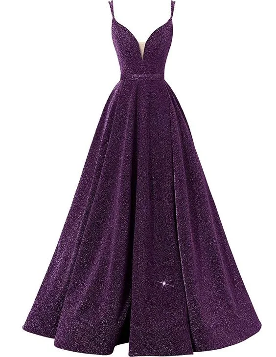 Big Savings On Rustic Countryside Styles Glitter Spaghetti V-Neck Prom Dresses Long Side Split Formal Evening Gowns Y1849