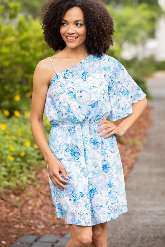 Big Savings Just In My Dreams Blue Floral Dress