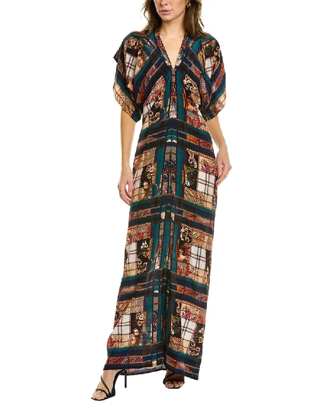 Wardrobe Update Salvatore Ferragamo womens Ferragamo Silk Maxi Dress, 38