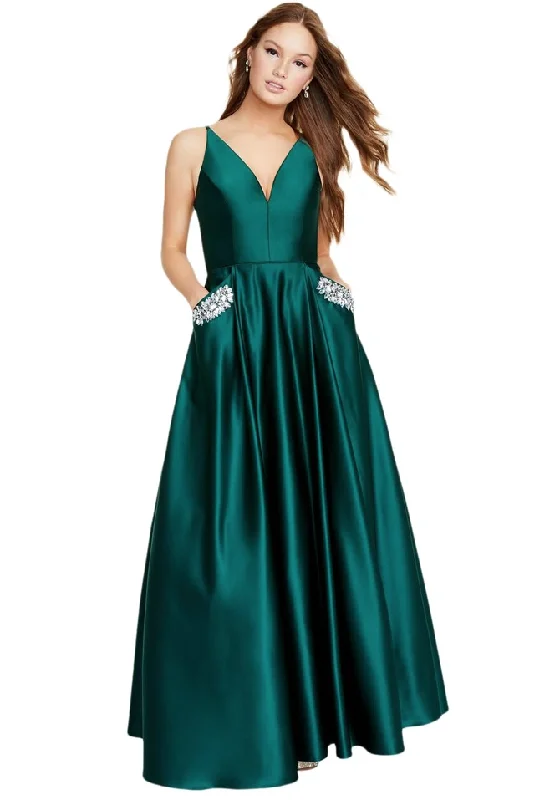 Fashion-Forward Outfits blondie nites teal satin ball gown