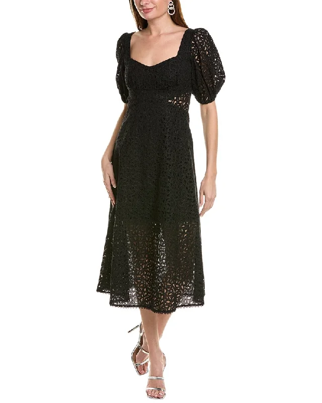 Seasonal Sale ML Monique Lhuillier Lace Midi Dress