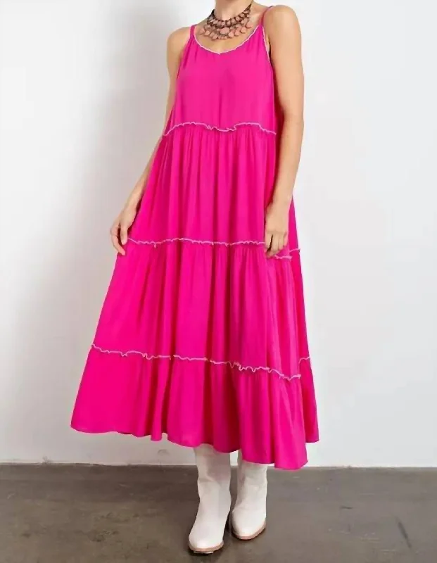 Big Savings On Rustic Countryside Styles Laguna Maxi Dress In Fuchsia