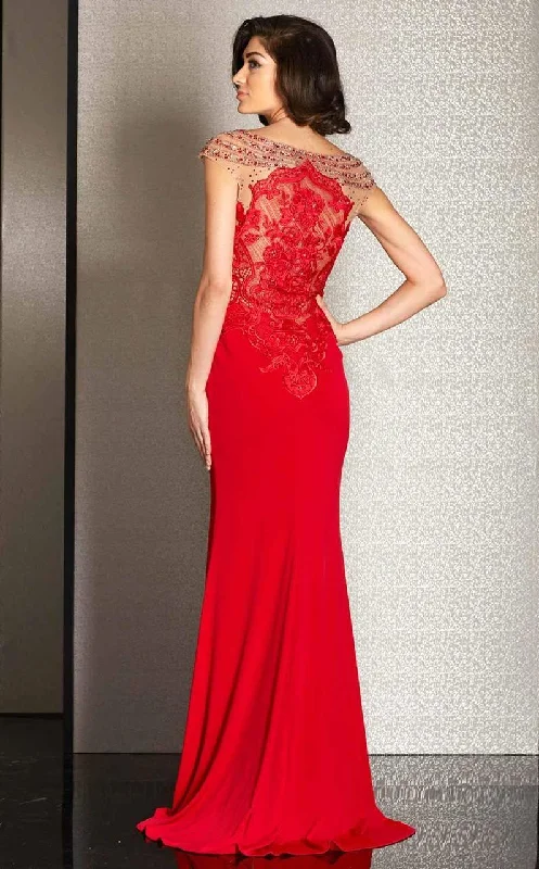 Women's Clothing For Travel Clarisse - M6259 Bejeweled V-neck Dress