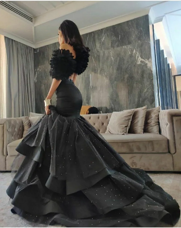 Winter Warm - Up Sale Off Shoulder Long Evening Dress Luxury Sequin Elegant Mermaid Prom Gowns Formal Gowns For Women Y4807