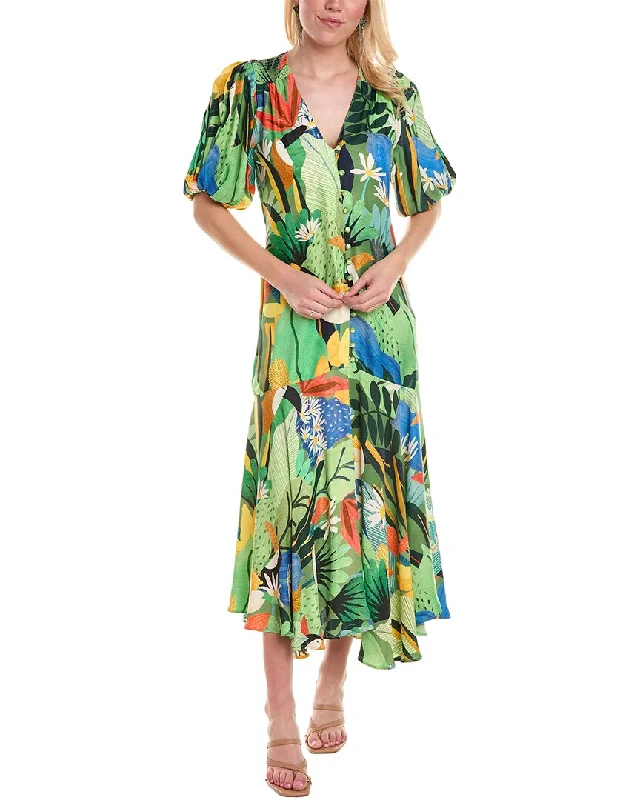 Latest Fashion FARM Rio Vintage Toucans Midi Dress