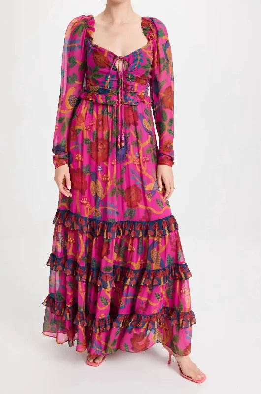 Discounts On Casual Weekend Styles Sweet Forest Maxi Dress In Pink