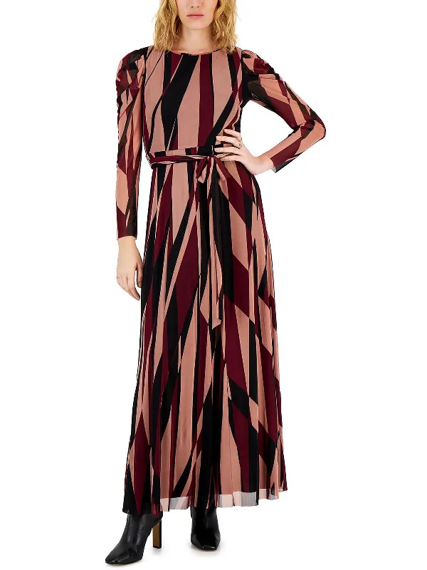 Winter Warm - Up Sale Womens Mesh Printed Maxi Dress