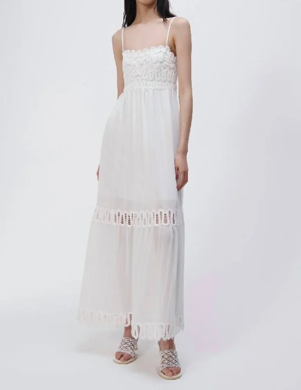 Spring Fling Sale Salana Crochet Maxi Dress In White