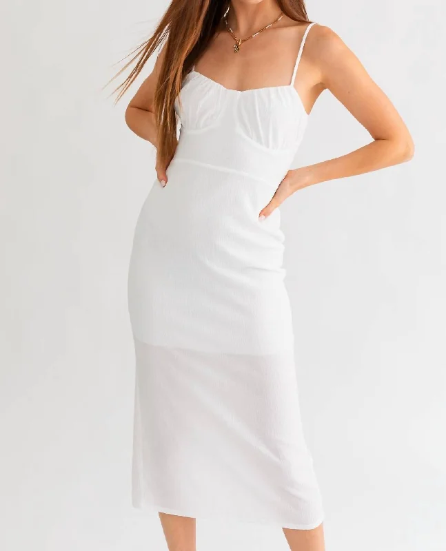 Mother'S Day Special Midi Dress In Off White