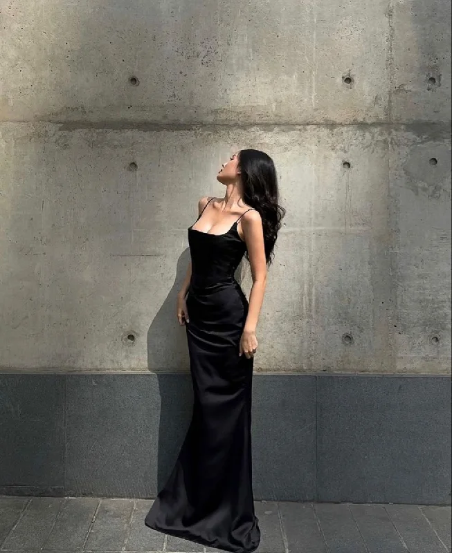 Discounts On Casual Weekend Styles Elegant Black Sheath Prom Dress,Black Evening Gown Y4583