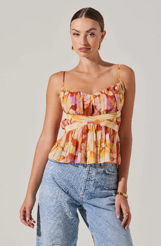 Great Prices On Feminine Styles Katie Pleated Floral Top