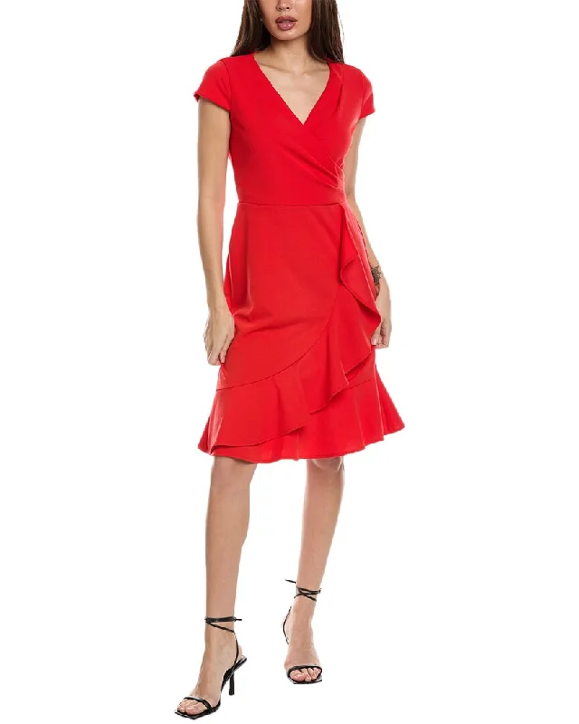 Limited - Time Bundle London Times Wrap Cascade Midi Dress