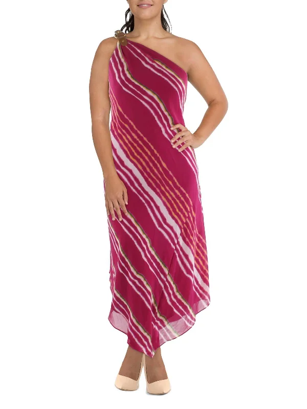 Fashion For Every Occasion Womens Georgette One Shoulder Maxi Dress