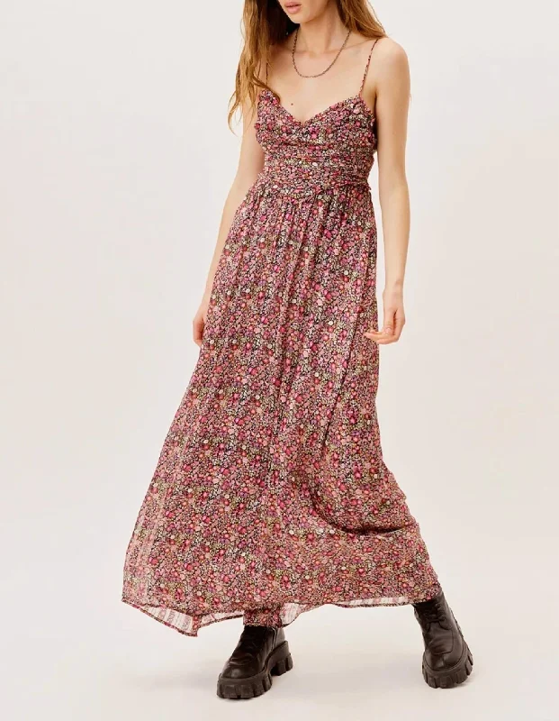 Lighten Up With Nordic Styles Joelle Maxi Dress In Multi