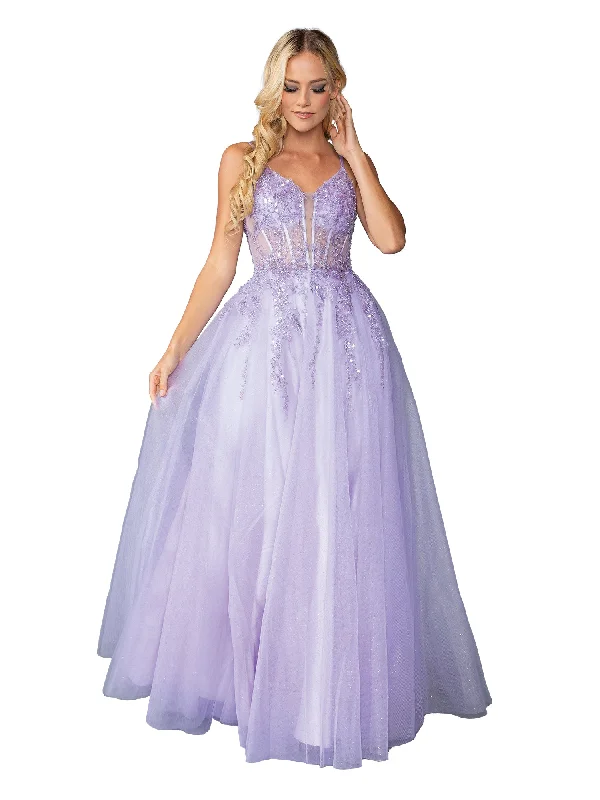 Update With Cottagecore Styles Long Tulle Prom Ball Gown: Dancing Queen 4437