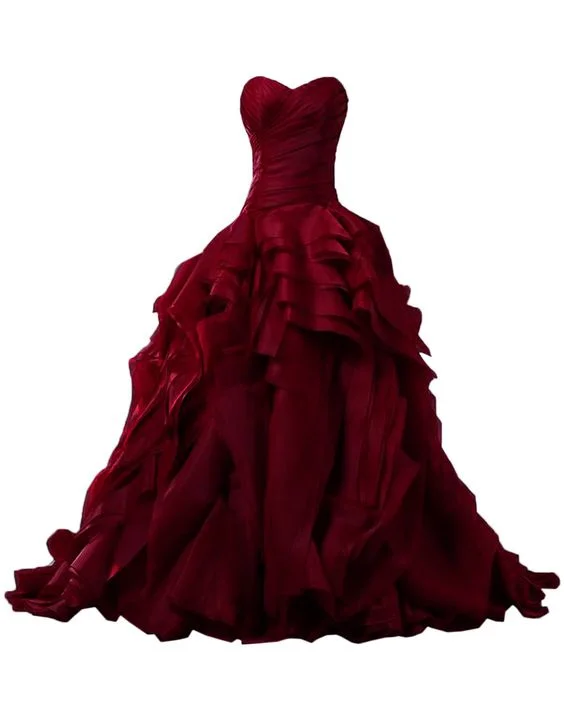 Spring Fashion Burgundy Evening Gowns,Ball Gown Formal Dress,Evening Gowns For Teens Y1558