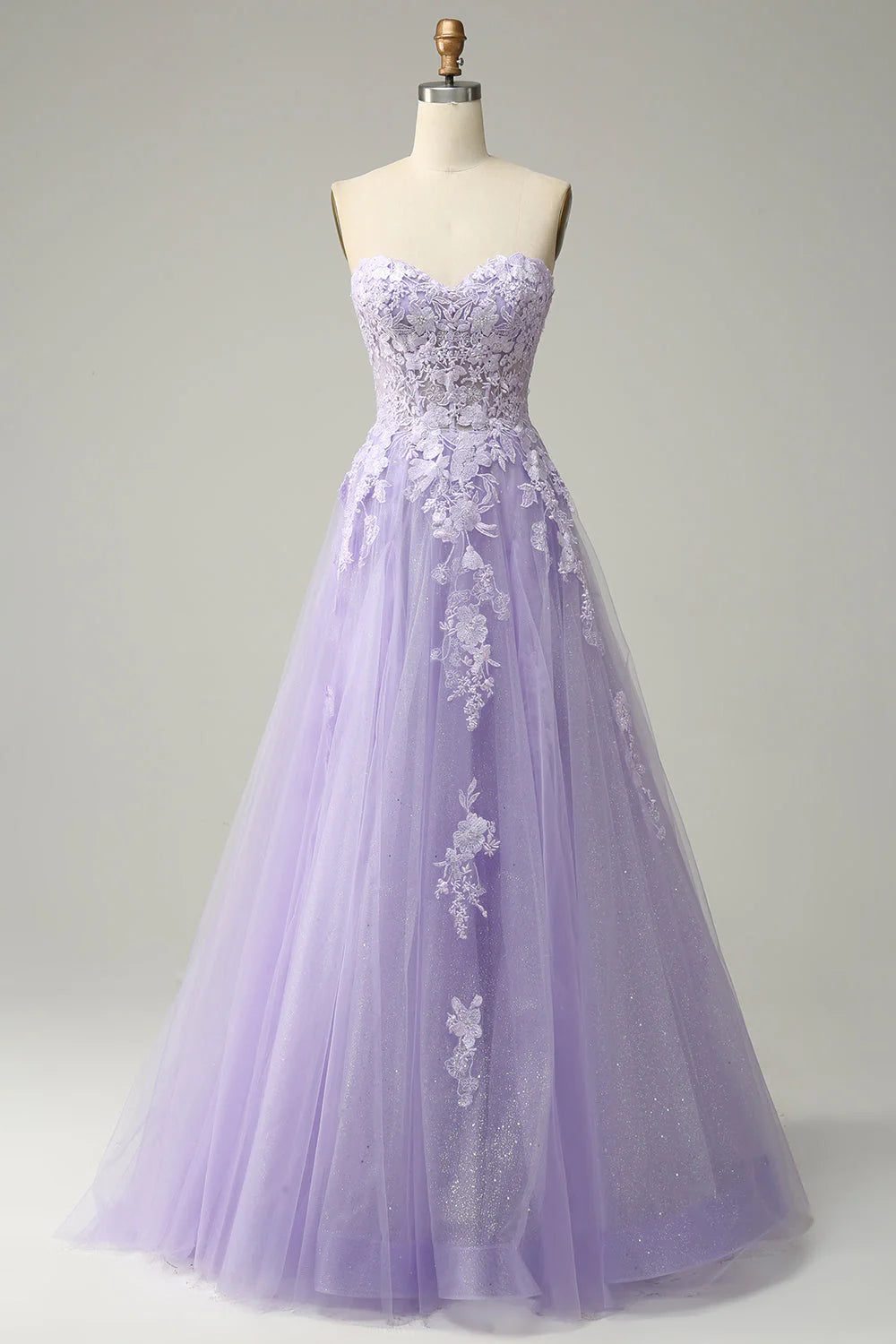 Fashion Forward Amzcw Purple A Line Spaghetti Straps Prom Dress with Appliques prom dresses with long sleeves