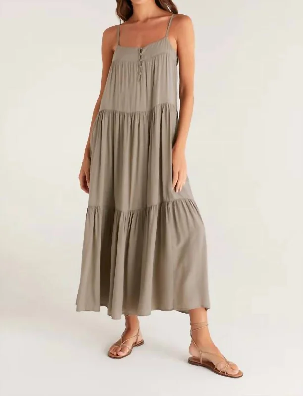 Style Upgrade Waverly Maxi Dress In Smoke Sage