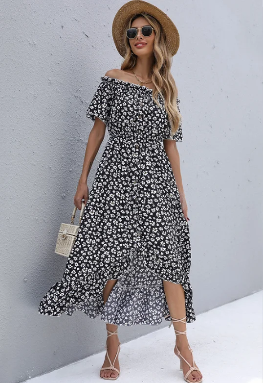 Women's Work Outfit The Way I Am Smocked Off The Shoulder Dress